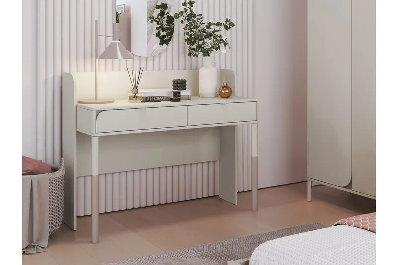 Monfort Skrivebord 122x50 cm - Beige - Møbler - Borde - Kontorbord - Skrivebord