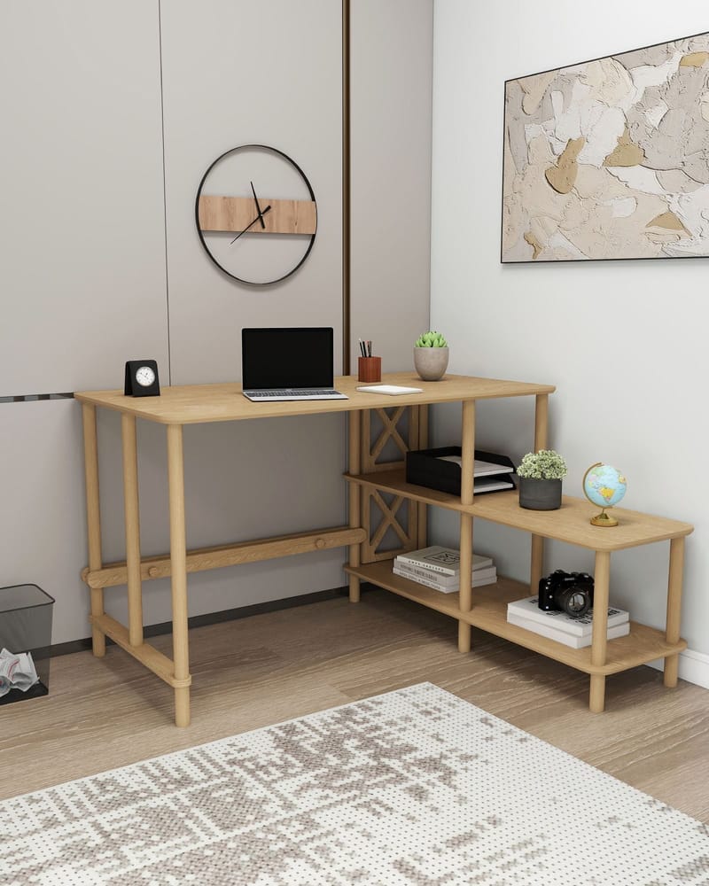 Morina Skrivebord 125 cm - Eg - Møbler - Borde - Kontorbord - Skrivebord