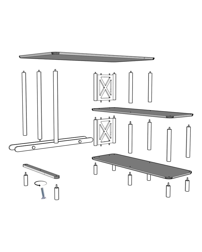 Morina Skrivebord 125 cm - Eg - Møbler - Borde - Kontorbord - Skrivebord