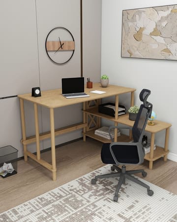 Morina Skrivebord 125 cm - Eg - Møbler - Borde - Kontorbord - Skrivebord