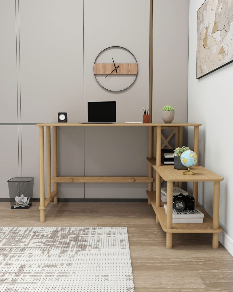 Morina Skrivebord 125 cm - Eg - Møbler - Borde - Kontorbord - Skrivebord