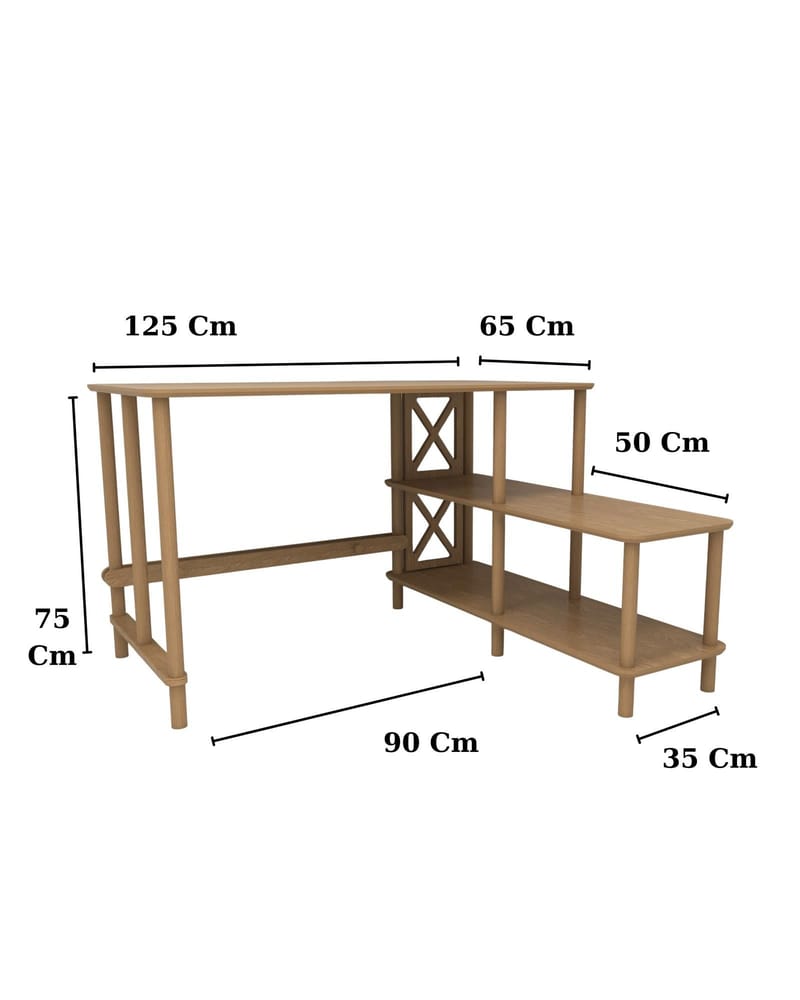 Morina Skrivebord 125 cm - Eg - Møbler - Borde - Kontorbord - Skrivebord