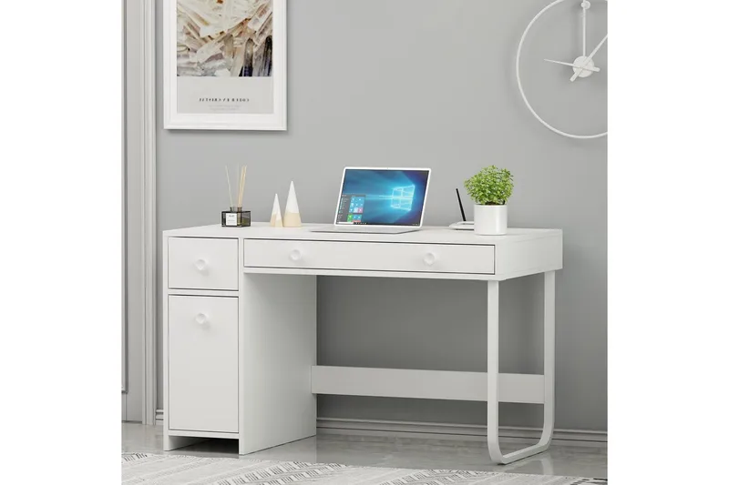 Neric Skrivebord 60x120 cm - Hvid - Møbler - Borde - Kontorbord - Skrivebord