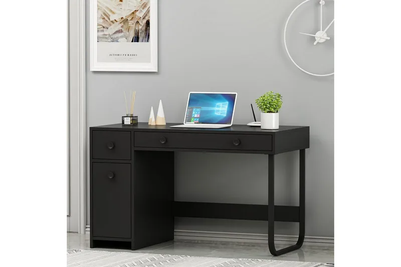 Neric Skrivebord 60x120 cm - Sort - Møbler - Borde - Kontorbord - Skrivebord