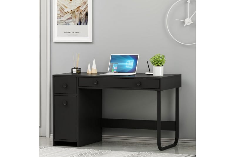 Neric Skrivebord 60x120 cm - Sort - Møbler - Borde - Kontorbord - Skrivebord