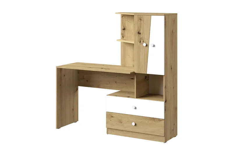 Nero Skrivebord 150 cm, Natur/Hvid