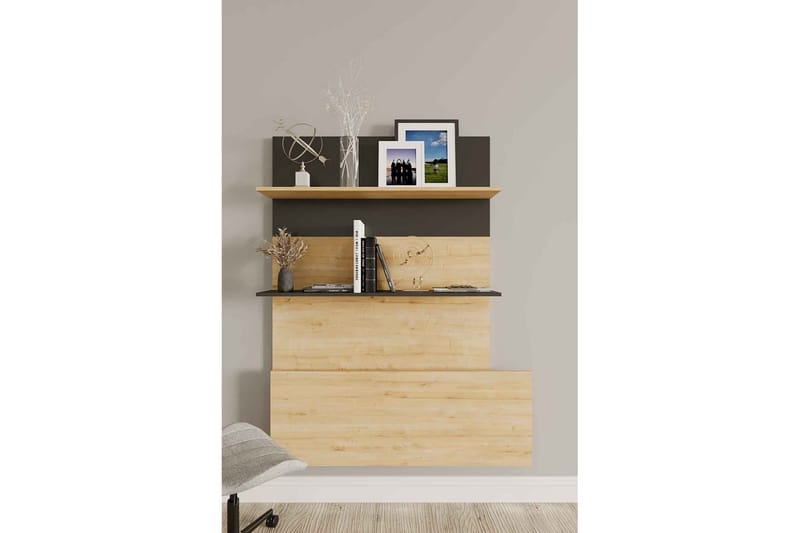 Neyric Skrivebord 50x90 cm - Eg/Sort - Møbler - Borde - Kontorbord - Skrivebord