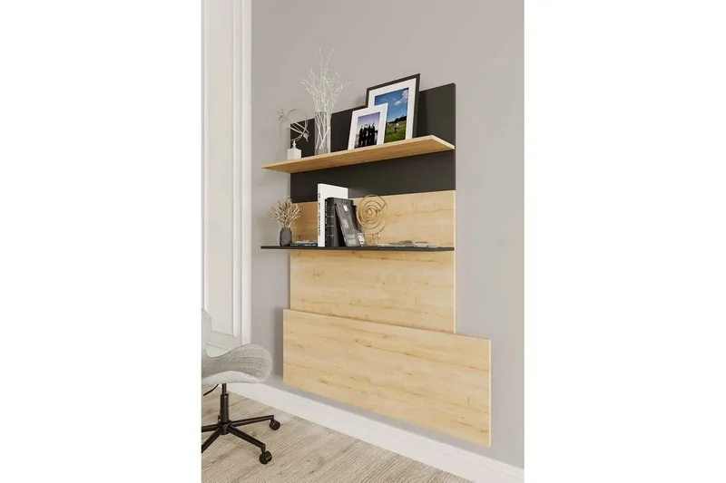 Neyric Skrivebord 50x90 cm - Eg/Sort - Møbler - Borde - Kontorbord - Skrivebord