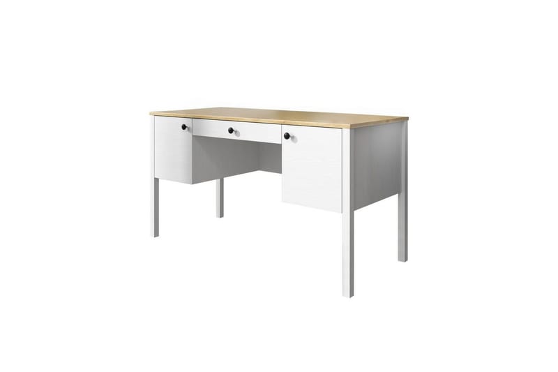 Omryn Skrivebord 60x132 cm, Natur/Hvid
