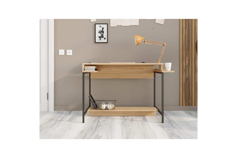 Ovran Skrivebord 57x113 cm - Eg/Sort - Møbler - Borde - Kontorbord - Skrivebord