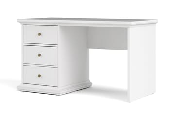 Paris Skrivebord 130 cm - Hvid - Møbler - Borde - Kontorbord - Skrivebord