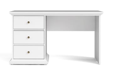 Paris Skrivebord 130 cm - Hvid - Møbler - Borde - Kontorbord - Skrivebord