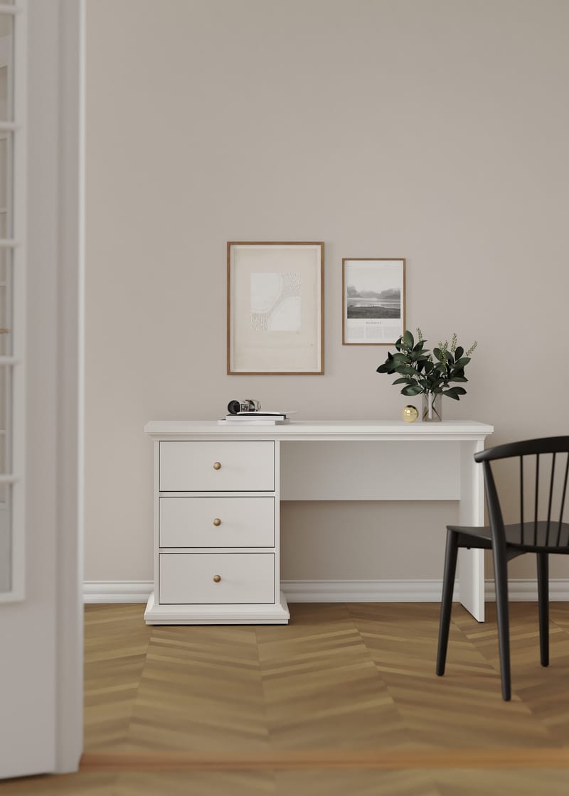 Paris Skrivebord 130x62x74 cm - Møbler - Borde - Kontorbord - Skrivebord