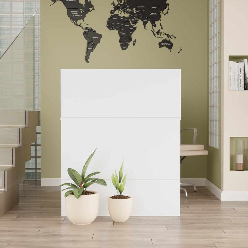 Receptionbord Skye Decor Bren (90 x 110 x 44,5 cm) Hvid - Hvid - Møbler - Borde - Kontorbord - Skrivebord