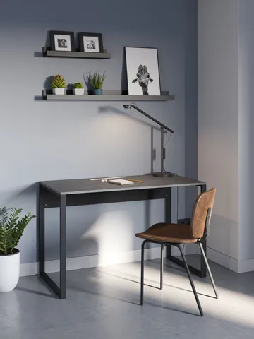 Renora Skrivebord 100 cm - Retrogrå og sort - Møbler - Borde - Kontorbord - Skrivebord