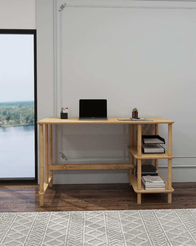 Rorina Skrivebord 125 cm - Eg - Møbler - Borde - Kontorbord - Skrivebord