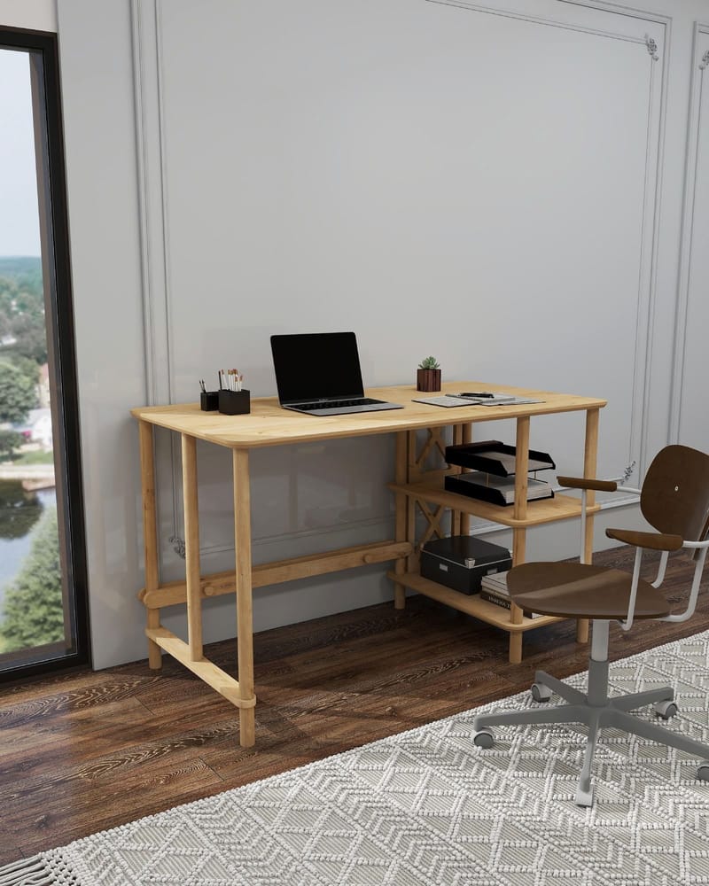 Rorina Skrivebord 125 cm - Eg - Møbler - Borde - Kontorbord - Skrivebord