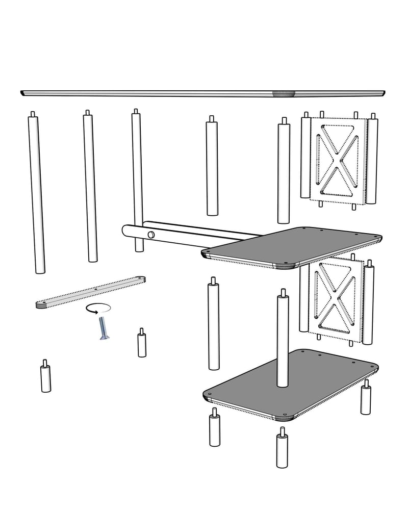Rorina Skrivebord 125 cm - Eg - Møbler - Borde - Kontorbord - Skrivebord