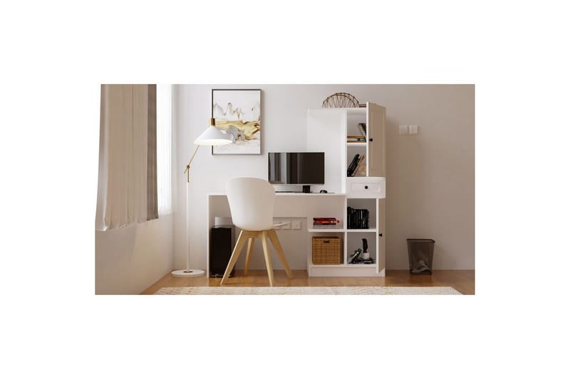 Salor Skrivebord 40x120 cm - Hvid - Møbler - Borde - Kontorbord - Skrivebord