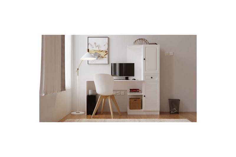 Salor Skrivebord 40x120 cm - Hvid - Møbler - Borde - Kontorbord - Skrivebord