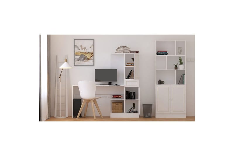 Seyrel Skrivebord 40x120 cm - Mat Hvid - Møbler - Borde - Kontorbord - Skrivebord