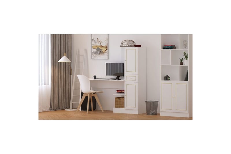 Seyrel Skrivebord 40x120 cm - Mat Hvid - Møbler - Borde - Kontorbord - Skrivebord