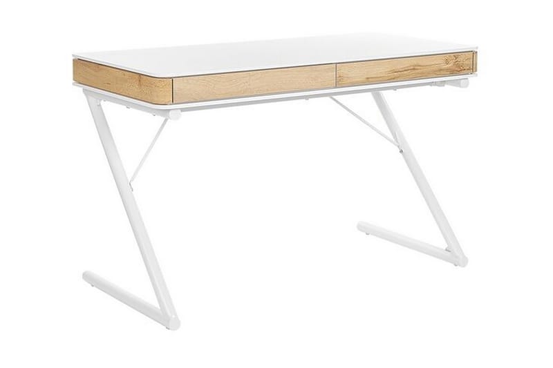 Skrivebord 120 x 60 cm hvid FONTANA - Hvid - Skrivebord