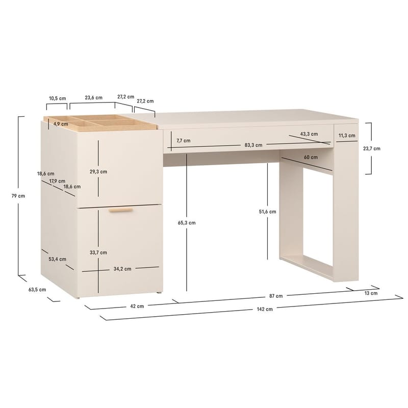 Skrivebord 4 You Fresh 140 cm - Eg - Møbler - Borde - Kontorbord - Skrivebord