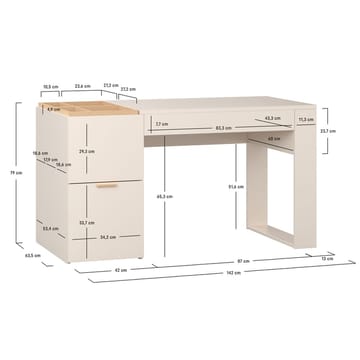 Skrivebord 4 You Fresh 140 cm - Eg - Møbler - Borde - Kontorbord - Skrivebord