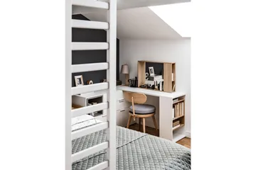 4You Skrivebordsskiva 142 cm med Opbevaring Hylde Hvid/Natur - VOX - Møbler - Borde - Kontorbord - Skrivebord