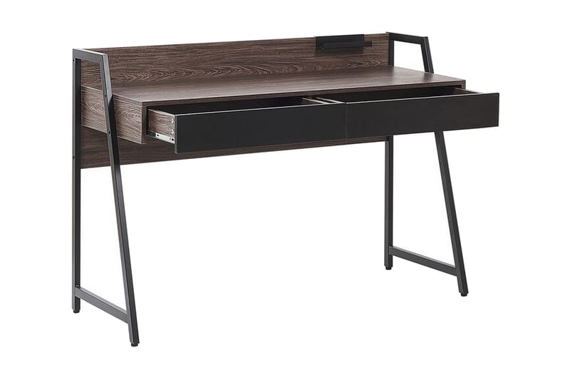 Adalrich Skrivebord 120 cm med Opbevaring - Mørke Natur - Skrivebord