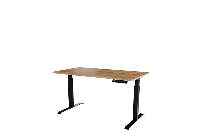 Adrianah Skrivebord 80x150 cm - Brun/Sort - Møbler - Borde - Kontorbord - Skrivebord - hæve-sænke-bord