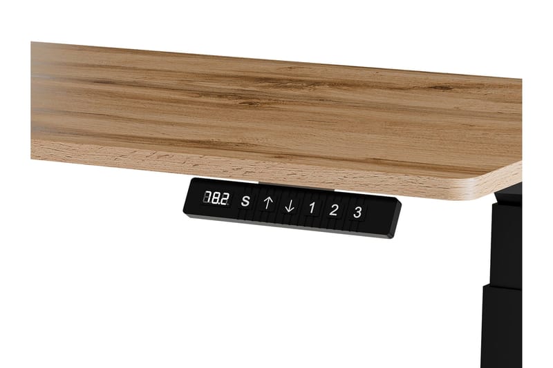 Adrianah Skrivebord 80x150 cm - Hvid/Sort - Møbler - Borde - Kontorbord - Skrivebord - hæve-sænke-bord