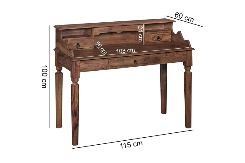 Aggrey skrivebord 115 cm - Træ / natur - Møbler - Borde - Kontorbord - Skrivebord