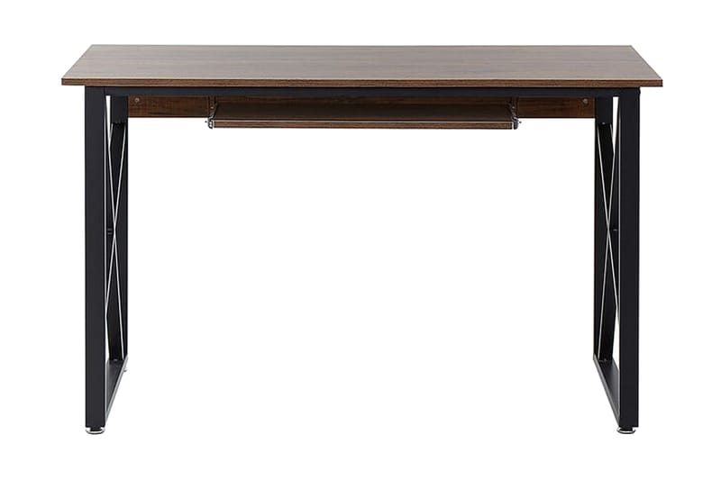Alvaston Skrivebord 120 cm - Mørket Træ/Sort - Skrivebord