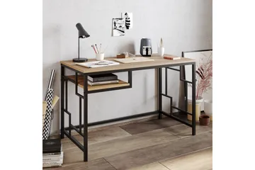 Amsberg Skrivebord 120 cm med Opbevaring Hylde - Sort - Møbler - Borde - Kontorbord - Skrivebord