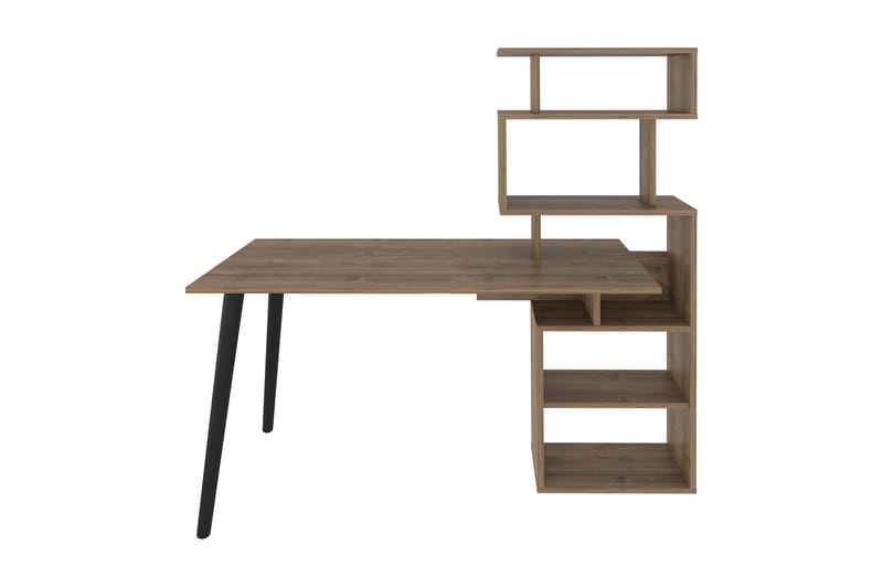 Andifli Skrivebord 55x146,4x133 cm med opbevaring - Brun - Møbler - Borde - Kontorbord - Skrivebord