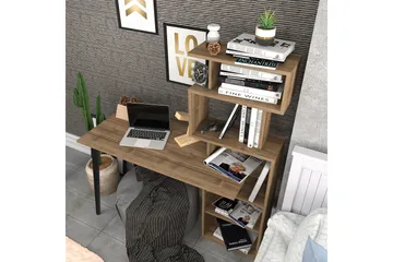Andifli Skrivebord 55x146,4x133 cm med opbevaring - Brun - Møbler - Borde - Kontorbord - Skrivebord