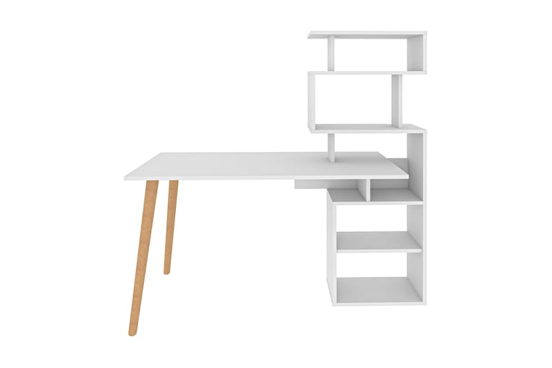 Andifli Skrivebord 55x146,4x133 cm med opbevaring - Hvid - Møbler - Borde - Kontorbord - Skrivebord