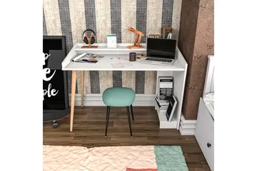 Andifli Skrivebord 59x88,3x121,8 cm med opbevaring - Hvid - Møbler - Borde - Kontorbord - Skrivebord