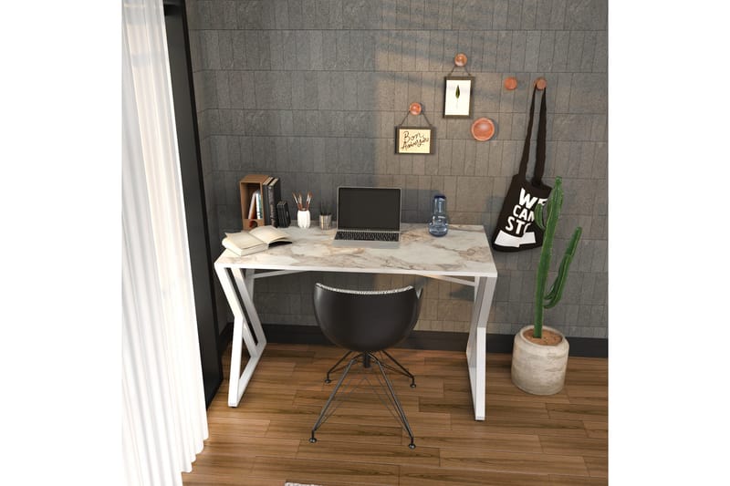 Andifli Skrivebord 60x75x120 cm - Hvid - Skrivebord