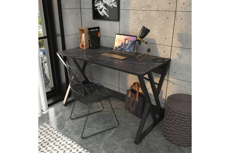 Andifli Skrivebord 60x75x120 cm - Sort - Møbler - Borde - Kontorbord - Skrivebord