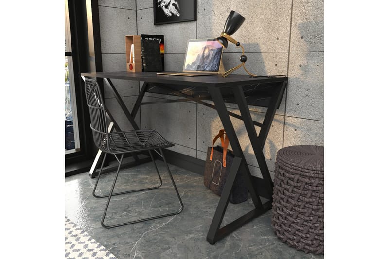 Andifli Skrivebord 60x75x120 cm - Sort - Møbler - Borde - Kontorbord - Skrivebord