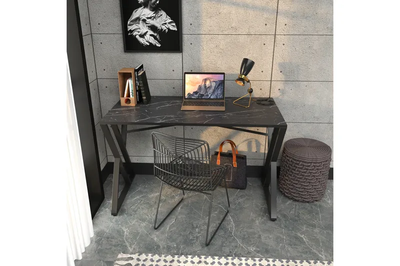 Andifli Skrivebord 60x75x120 cm - Sort - Møbler - Borde - Kontorbord - Skrivebord