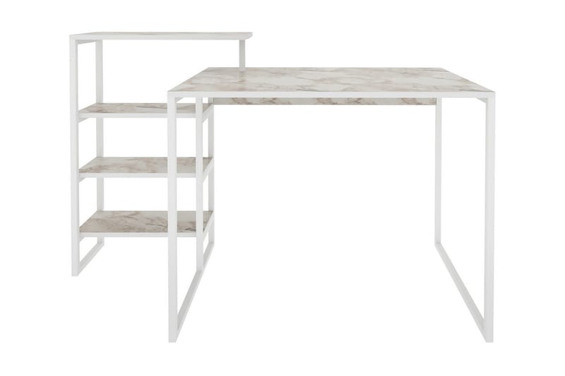 Andifli Skrivebord 60x76,8x133 cm med opbevaring - Hvid - Møbler - Borde - Kontorbord - Skrivebord