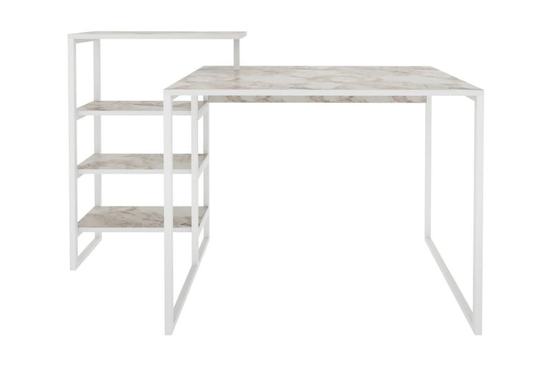 Andifli Skrivebord 60x76,8x133 cm med opbevaring - Hvid - Skrivebord