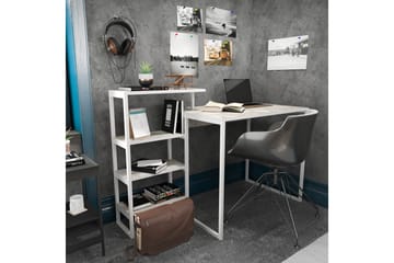 Andifli Skrivebord 60x76,8x133 cm med opbevaring - Hvid - Møbler - Borde - Kontorbord - Skrivebord