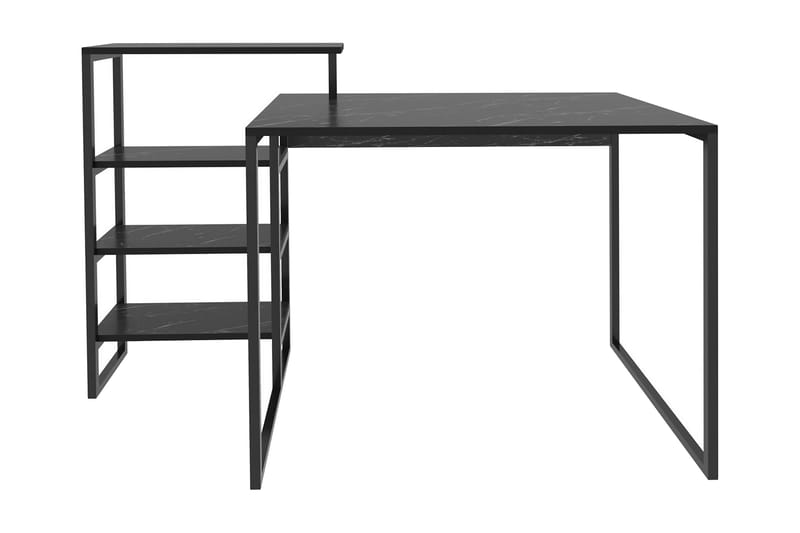 Andifli Skrivebord 60x76,8x133 cm med opbevaring - Sort - Møbler - Borde - Kontorbord - Skrivebord