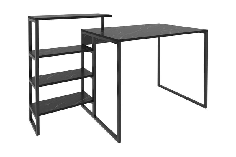 Andifli Skrivebord 60x76,8x133 cm med opbevaring - Sort - Møbler - Borde - Kontorbord - Skrivebord