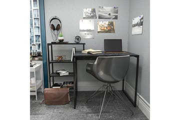 Andifli Skrivebord 60x76,8x133 cm med opbevaring - Sort - Møbler - Borde - Kontorbord - Skrivebord